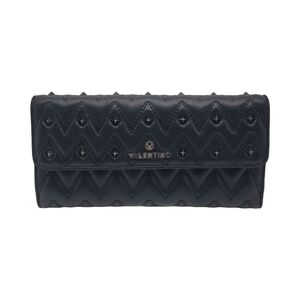 Mario Valentino Joia Studded Chevron Quilted Black Leather Wallet